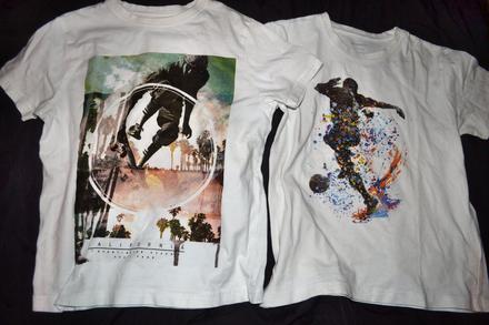 2x tričko v.122/128 bavlna, primark,122