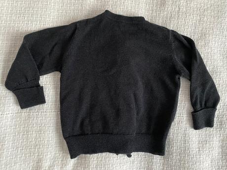 Černý svetřík s lesklou nitkou vel. 6-9 měs/62-74, matalan,74