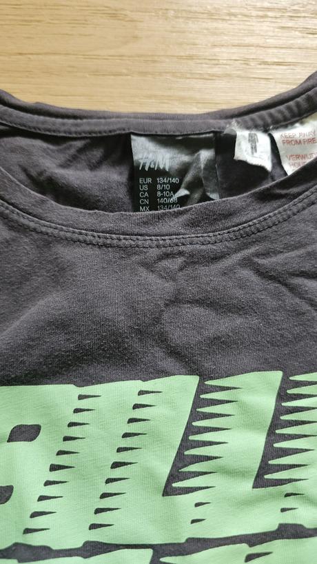 Pyžamo šedé billie eilish hm, h&m,134