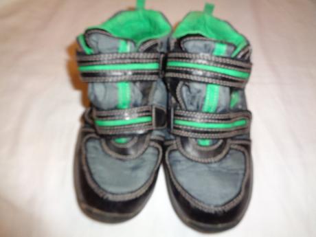 Šedozelené kotníčkové zimní boty, 32