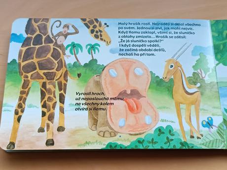 Leporelo pro děti sluneční hroch oranžoch, 