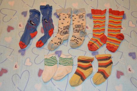 5x ponožky, podkolenky na donošení, na spaní, 86