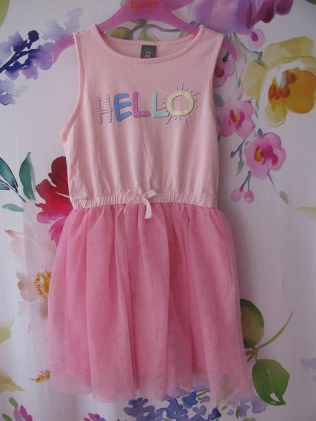 Růžové letní šaty s tylovou sukní little kids, 116