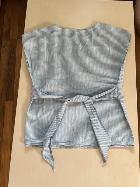 Pruhovaný top s vázačkou, vel s, vero moda, s