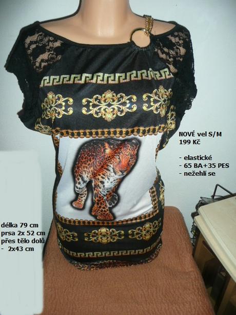 Šaty letní tunika tygr vel s/m, m / s