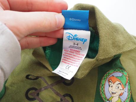 Kostým petr pan vel 104,