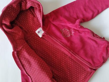 Mikinka jablíčko - velurová 74/80, gmini,74