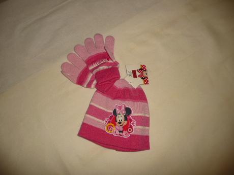 Sada minnie - čepice  rukavice dvojitá pletenin, disney,104 / 110 / 116 / 122