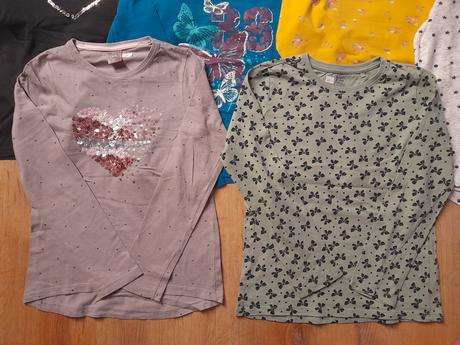 10x tričko, h&m, c&a, peppers, sinsay atd, 134/140, h&m,134