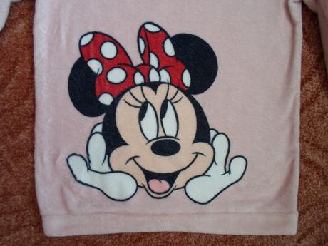 Růžová mikina mikinka minnie, h&m,146