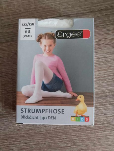 Bílé silonky vel.122-128, ergee,122