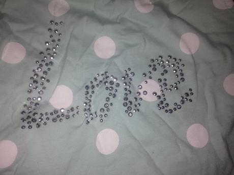 Dívčí tričko puntíky love, 86