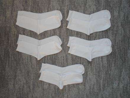 Dívčí bílé ponožky 5 párů, 35