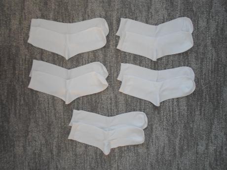 Dívčí bílé ponožky 5 párů, 35