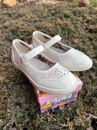 Bílé balerínky 34 top stav, camo,34