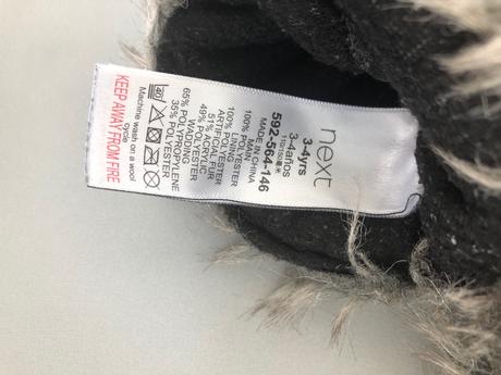 Unisex šedé rukavice next 3-4roky hvězdy kožíšek, next,104