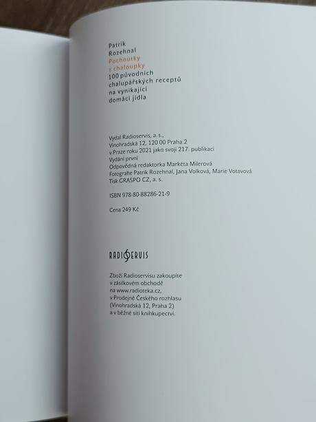 Patrik rozehnal-pochoutkyz chaloupky, kuchařka,