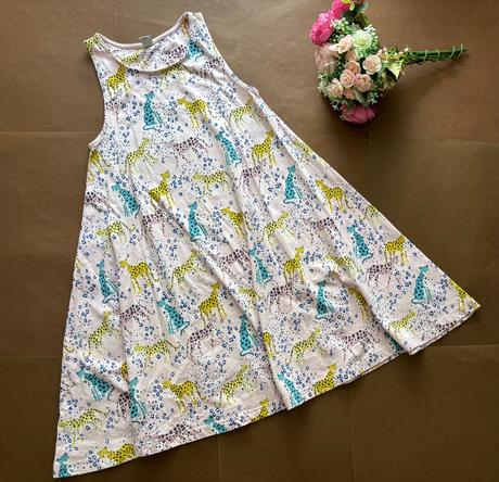 Ob/ šaty růžové s gepardem - v.9 let, tu,134