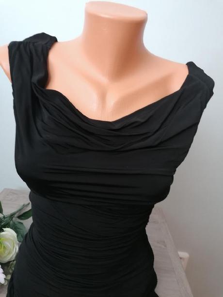 Černé šaty nabirané, h&m,36