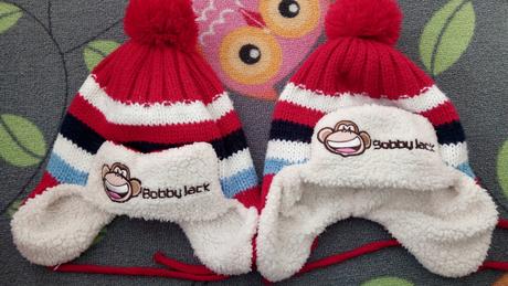 2 x teplá zimní cepice, 98