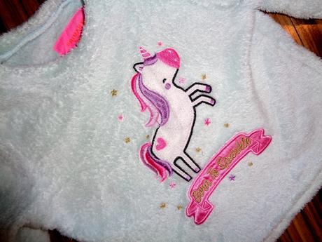 Luxusní měkoučký flísový komplet - jednorožci, primark,74