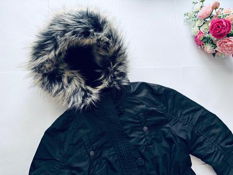 Bunda zimní next černé barvy - v.11 let, next,146