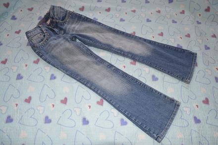 Lehce elastické džíny s cvočky, 140