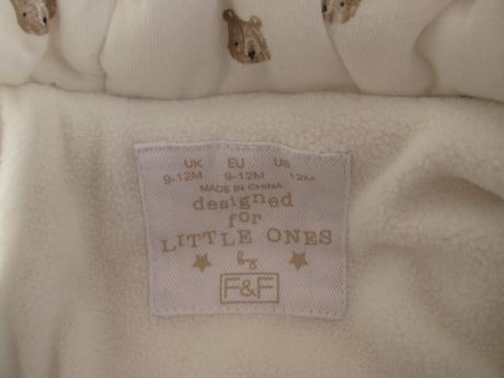 Teplá kojenecká zimní kombinéza s kapucí, f&f,80