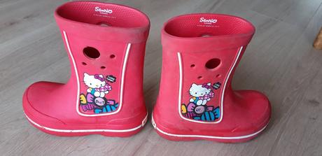 Holinky/gumáky/gumovky crocs hello kitty vel. 32-3, crocs,32