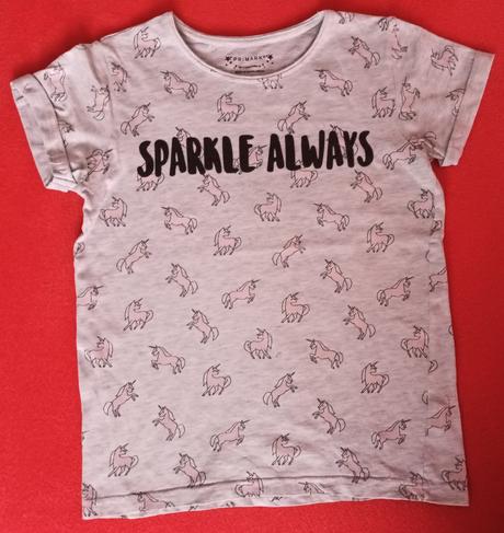 Dívčí triko krátký rukáv unicorn primark, primark,146