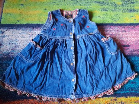 Džínové šaty, šatky na holčičku, 80