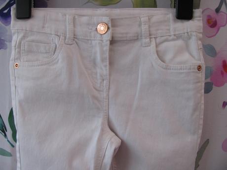 Bílé elastické džínové kraťasy, tu,128