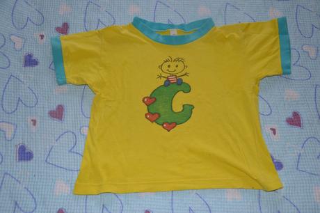Žluté bavlněné tričko, vel. 98, 98