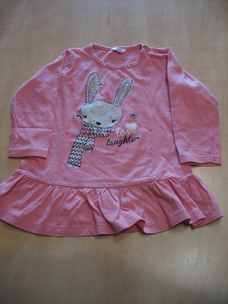 Růžové tričko s potiskem vel. 86, pepco,86