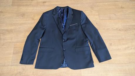 Pánské modré oblekové sako impis vel. l, 52, l