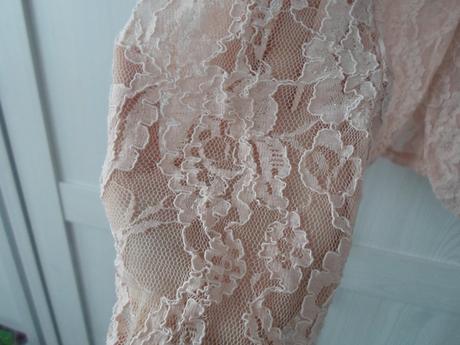 Krajkové růžové meruňkové dámské sako sáčko, m