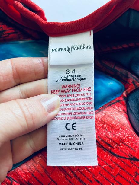 An6/kostým power rangers /strážce vesmíru -3/4 rok,