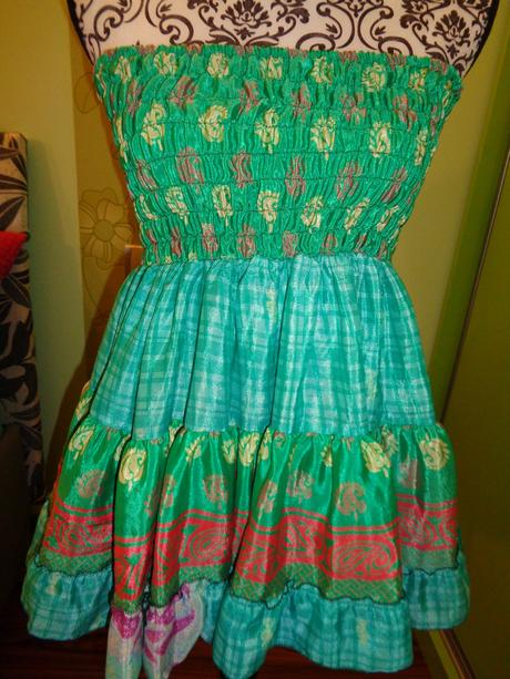 Super letní zelené minišaty 164/170, 164