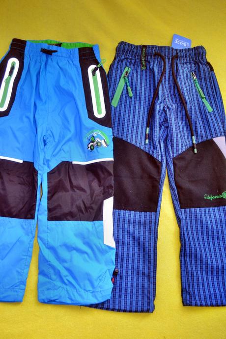 2x podzimní kalhoty kugo,šusťák, bavlna,v.98, kugo,98