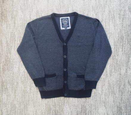 Modrý svetr svetřík knoflíčky, coolclub,140