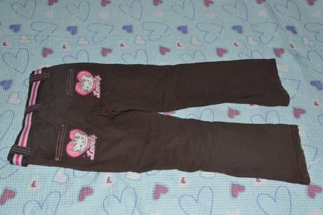 Plátěné kalhoty s koťátky/tygříky, regulace v pase, okay,110