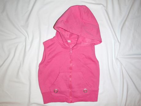 Nádherná růžová bavlněná vesta s kapucí, cq,110