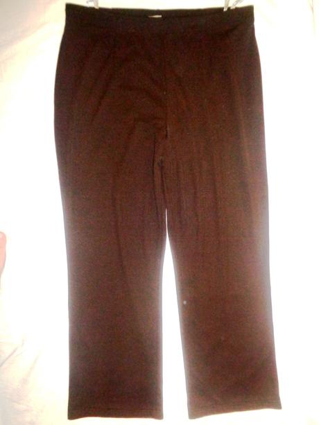 Luxusní čoko hnědé vzdušné nemačkavé kalhoty 48/50, 48