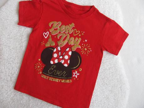 Krásné bavlněné tričko s minnie, zlatý nápis, disney,98