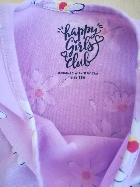 Bavlněné šaty s kytičkami, c&a,134