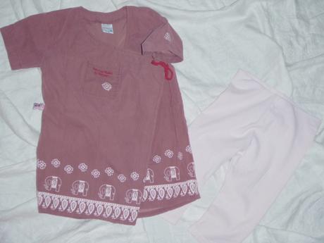 Zavinovací šaty nebo tunika se slony a legíny, next,86