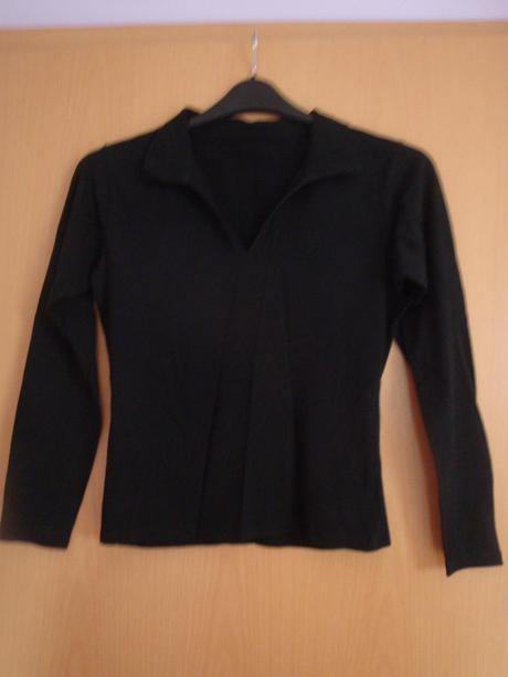 Triko s dlouhým rukávem - černé, vel. m/l, m