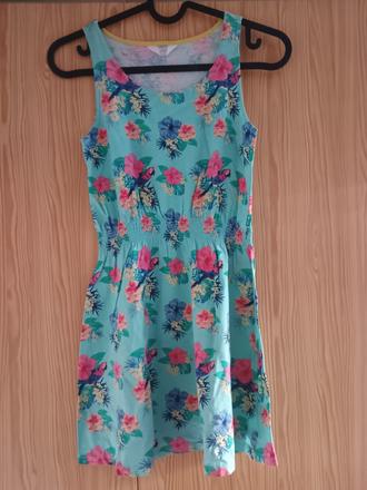 Letní šaty - kytky, h&m,140