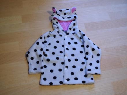 Mikina kravička teplá sametová, lindex,86