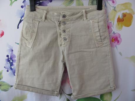 Dámské džínové béžové elastické kraťasy melly&co, m
